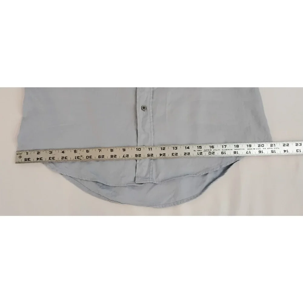 Gucci Cotton Twill Button Up Shirt Men's 15 1/2 Light Blue Made in Italy #Z5764